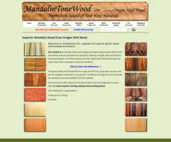 Mandolintonewood.com(Mandolin Tonewood from Oregon Wild Wood) Screenshot