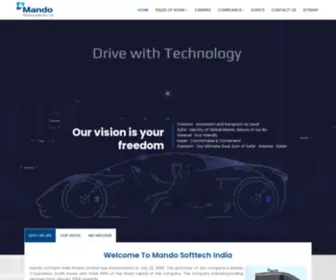 Mandosofttech.com(Mando Softtech India) Screenshot