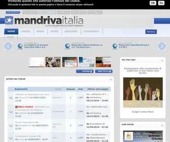 Mandrakeitalia.org(Il sito italiano per gli utenti Mandriva Linux) Screenshot