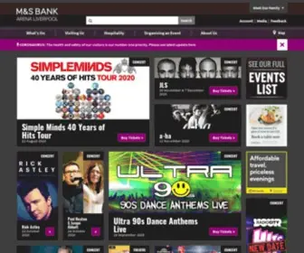 Mandsbankarena.com(M&S Bank Arena Liverpool) Screenshot