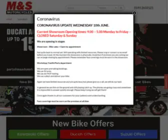 Mandsmotorcycles.co.uk Screenshot