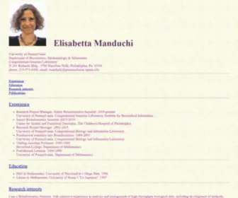 Manduchi.org(Elisabetta Manduchi's page) Screenshot