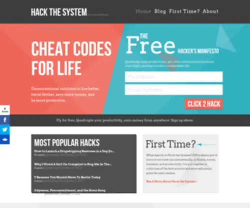 Maneeshsethi.com(Hack the System) Screenshot