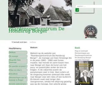 Manegeborger.nl(Informatie over de manege van mevrouw Gien Smeenge in de jaren 1960) Screenshot