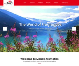 Manekaromatics.com(Manek Aromatics) Screenshot