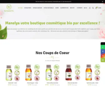 Manelya.com(Cosmétiques bio) Screenshot