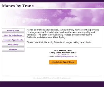 Manesbytrane.com(Manes by Trane) Screenshot