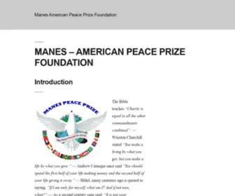Manespeaceprize.com Screenshot