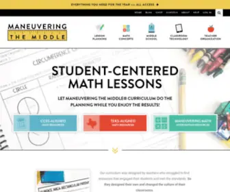 Maneuveringthemiddle.com(Student-Centered Math Lessons) Screenshot
