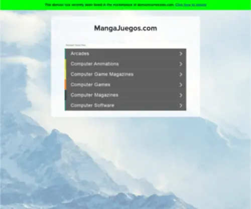 Mangajuegos.com(The Leading Manga Juegos Site on the Net) Screenshot