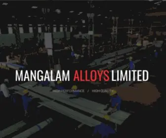 Mangalamalloys.com(Mangalam Alloys Limited) Screenshot