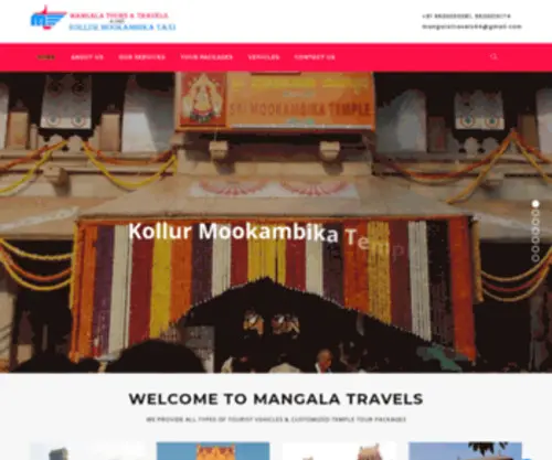 Mangalatravel.com(Mangala Travel cab services) Screenshot