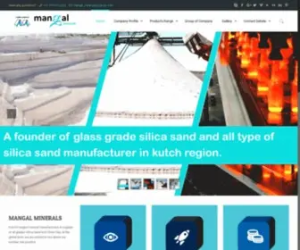 Mangalminerals.com(Manufacturing & Supplying All Grade of silica sand & china clay) Screenshot