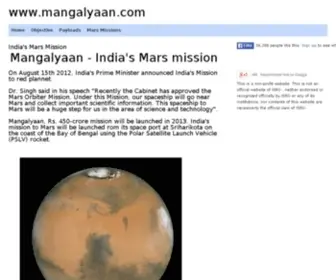 Mangalyaan.com(India's Mars Mission) Screenshot