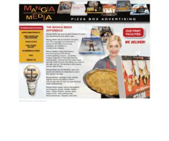 Mangiamedia.com(Pizza Box Advertising) Screenshot