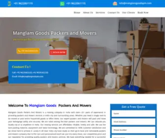 ManglamGoodspm.com(Manglam Goods Packers And Movers) Screenshot