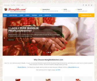 Mangliksmatches.com(Mangliks Matches) Screenshot