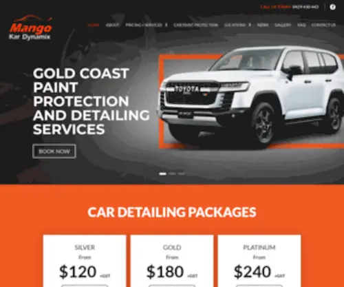 Mangokardynamix.com.au(Gold Coast Paint Protection and Detailng Services) Screenshot