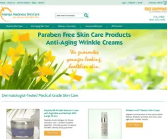 Mangomadnessskincare.com(Paraben Free Products for Safe Skin Care) Screenshot