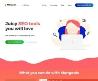 Mangools.com(Free & Juicy SEO Tools You Will Love) Screenshot