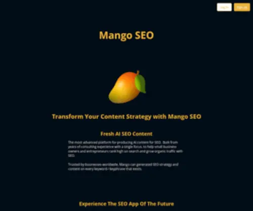 Mangoseo.io(Mango SEO AI) Screenshot