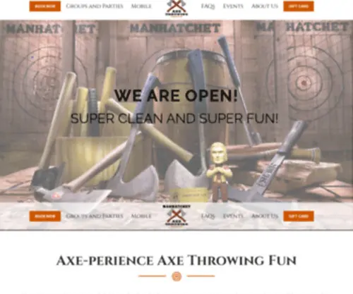 Manhatchet.com(Axe Throwing Fun at Manhatchet in Old Downtown Manhattan) Screenshot