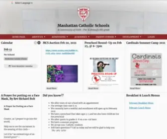 Manhattancatholicschools.org(Manhattan Catholic Schools) Screenshot