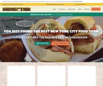 Manhattanfoodtours.com(Walking Food Tours NYC) Screenshot