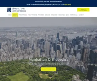 Manhattanorthopedic.com(Manhattan Orthopedics) Screenshot