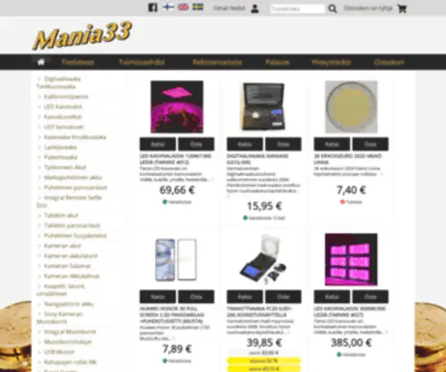 Mania33.com(Verkkokauppa) Screenshot