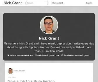 ManicGrant.com(Nick Grant) Screenshot