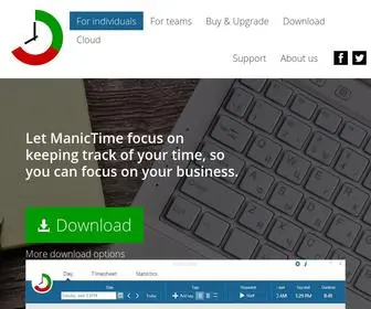 Manictime.com(Time management software) Screenshot