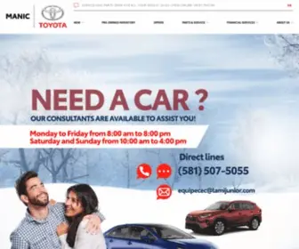 Manictoyota.com(Votre concessionnaire Toyota à Baie) Screenshot