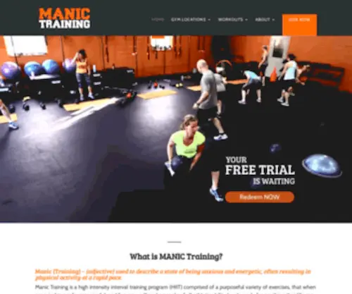 Manictraining.com(Manic Training is a high intensity interval training program (HIIT)) Screenshot