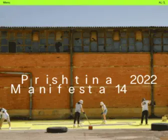 Manifesta14.org(Manifesta 14 Prishtina) Screenshot