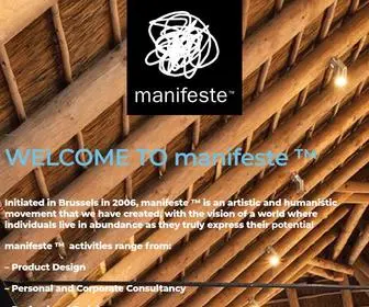 Manifeste-TM.com(Manifeste™ est un projet artistique et humaniste et une marque de luxe avant) Screenshot