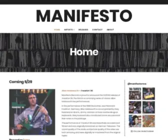 Manifesto.com(Curating Quality Artists Since 1993) Screenshot