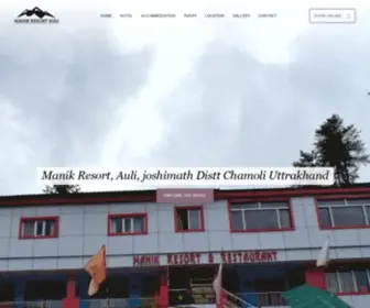 Manikresortauli.com(Manik Resort) Screenshot