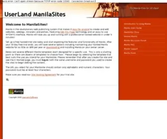 Manilasites.com(UserLand ManilaSites) Screenshot
