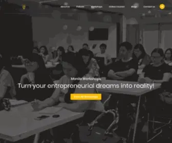 Manilaworkshops.com(Turn your entrepreneurial dreams into reality) Screenshot