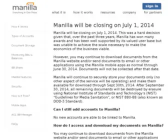 Manilla.com(Free Online Account and Bill Organizer) Screenshot
