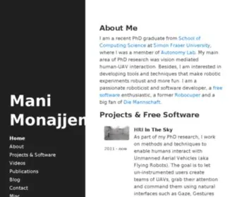 Manionline.org(وب‌سایت مانی منجمی) Screenshot