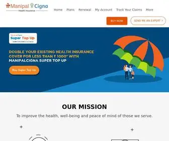 Manipalcigna.com(Health Insurance Company) Screenshot
