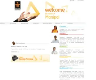 Manipalgroup.com(Manipal Education and Medical Group) Screenshot