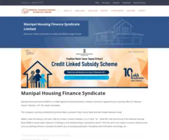 Manipalhousing.com(Manipal Housing Finance Syndicate) Screenshot