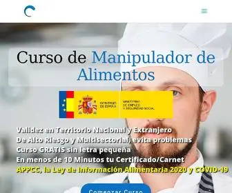 Manipulador-Alimentos.com(Curso Manipulador de Alimentos ONLINE OFICIAL 2021) Screenshot