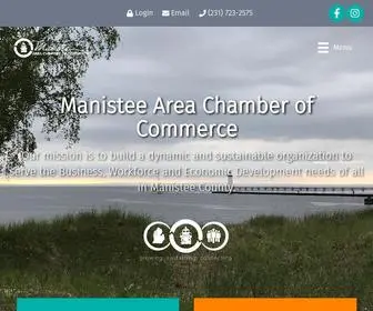 Manisteechamber.com(Manistee Area Chamber of Commerce) Screenshot