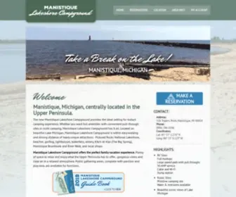 Manistiquelakeshorecampground.org(Manistique Lakeshore Campground) Screenshot