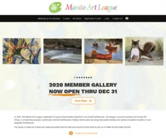 Manitoartleague.org(Manitowish Waters) Screenshot