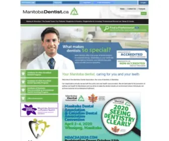 Manitobadentist.ca(The Manitoba Dental Association is the voice of dentistry in Manitoba) Screenshot